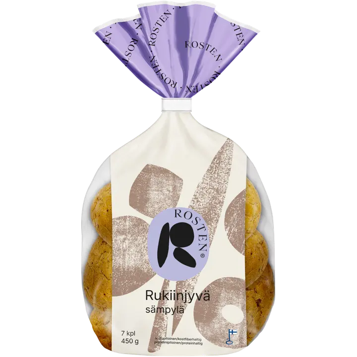 Rosten Rukiinjyväsämpylä 7 kpl 450 g