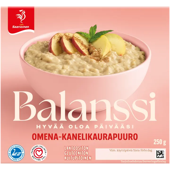 Saarioinen Balanssi Omena-kanelikaurapuuro 250g