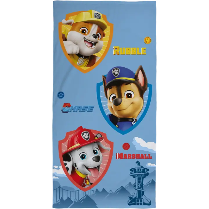 Paw Patrol lasten kylpypyyhe 70x140 cm sininen