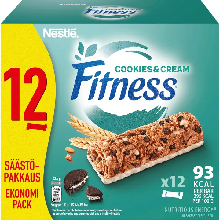 Nestlé Fitness 12x23.5g Cookies & Cream viljapatukka