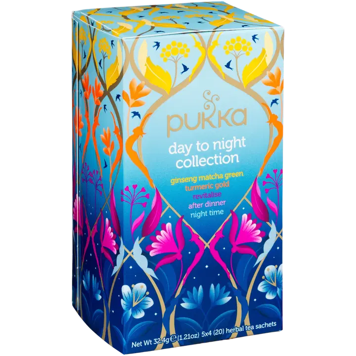 Pukka 20p Teelajitelma Day to Night Collection luomu