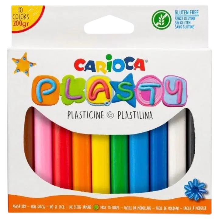 Plastiliin 10 värvi 200 g riputatavas pa