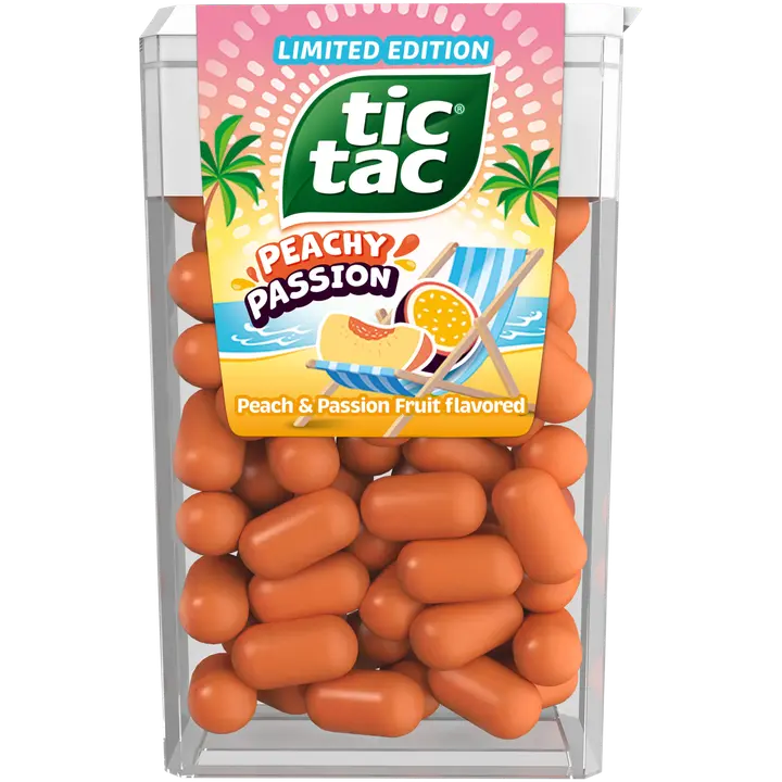 Tic Tac-pastillit persikka-passionhedelmän makuisina 54g