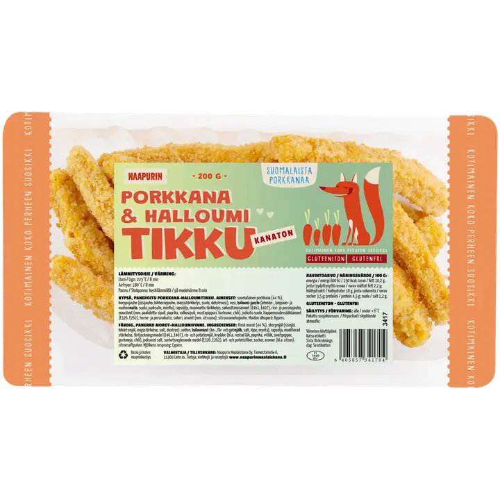 Naapurin kypsä porkkana-halloumtikku 200g