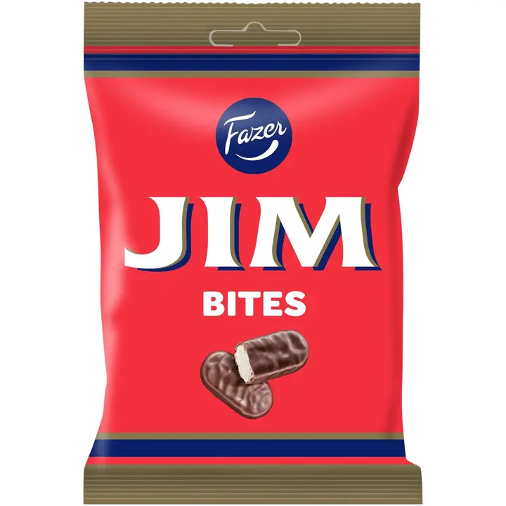 Fazer Jim Bites tumma suklaapala 94g