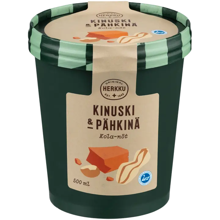 Herkku kermajäätelö kinuski-pähkinä 500 ml