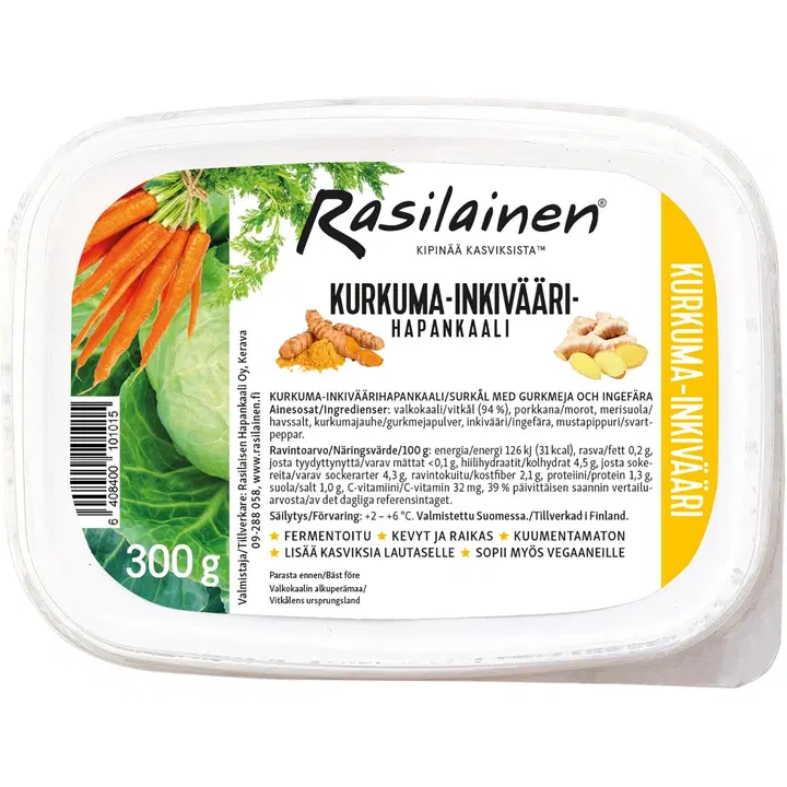 Rasilainen Kurkuma-inkiväärihapankaali