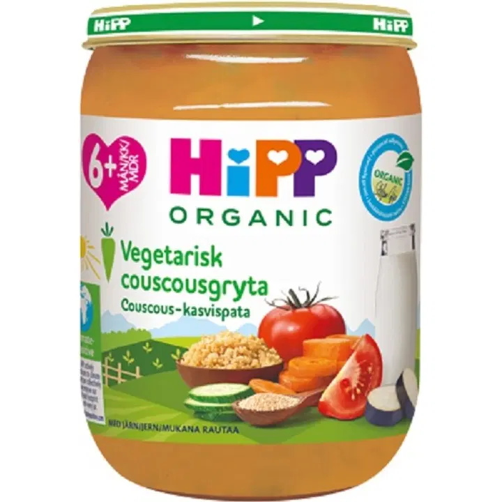 Hipp Luomu Couscous-kasvispata 190g 6kk
