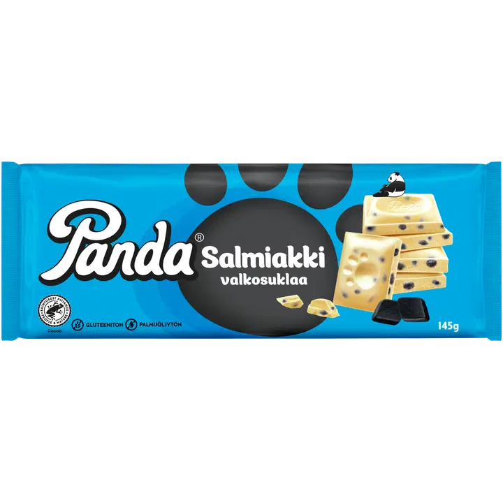 Panda salmiak vit chokladplatta 145g