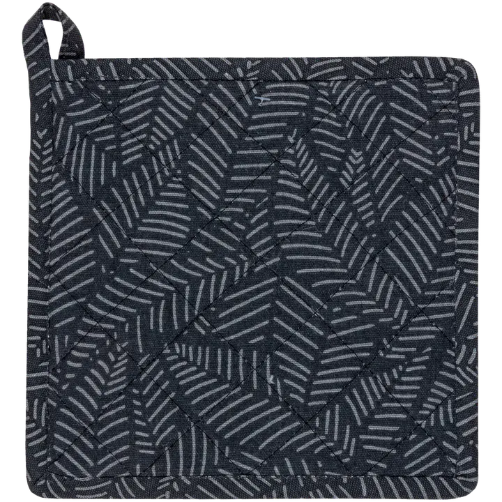 House patalappu Outline leaves 22x22 cm tummanharmaa
