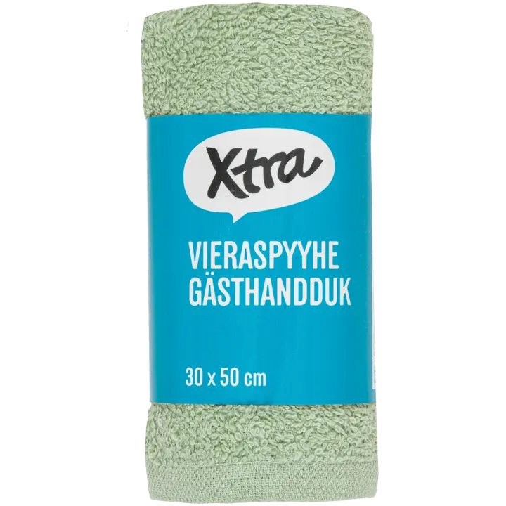 Xtra vieraspyyhe Anna 30x50 cm vaaleanvihreä