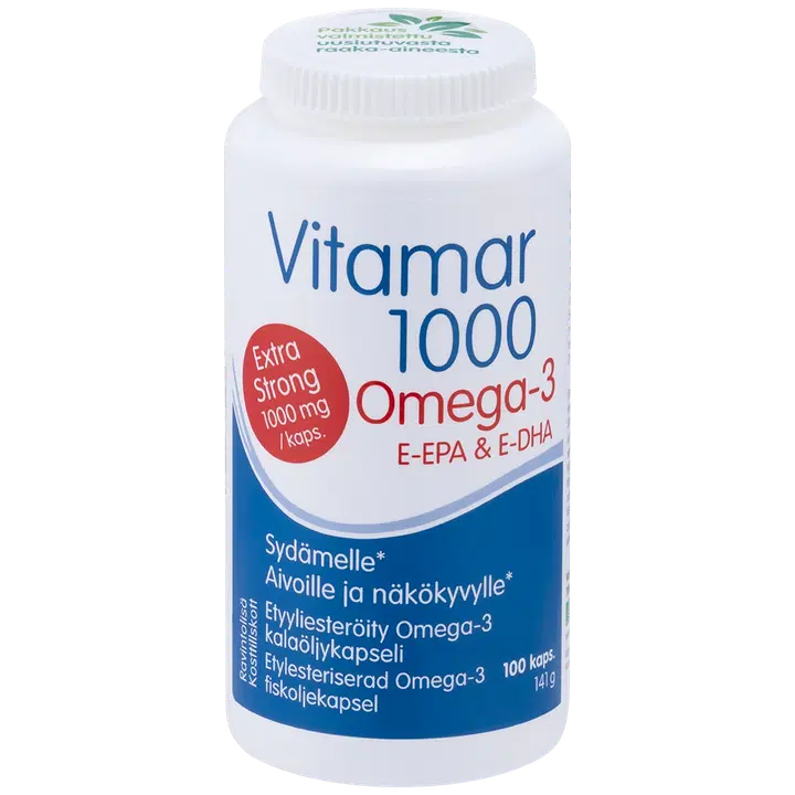 Vitamar 1000 etyyliesteröity Omega-3-kapseli 100 kaps