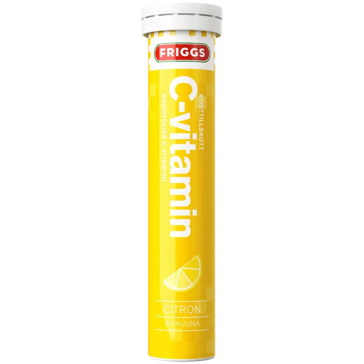 Friggs 1000mg C-vitamiiniporetabletti Sitruuna 20kpl