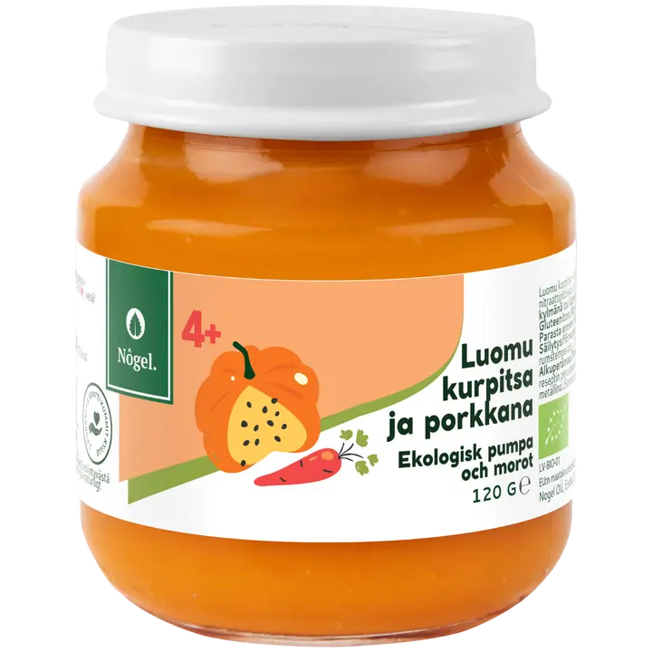 Nôgel luomu kurpitsa ja porkkana, 120 g