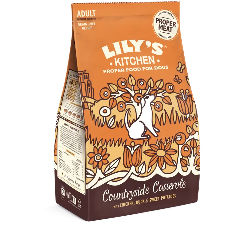 Lily's Kitchen 1kg Countryside Casserole sis. kanaa ja ankkaa koiranruoka