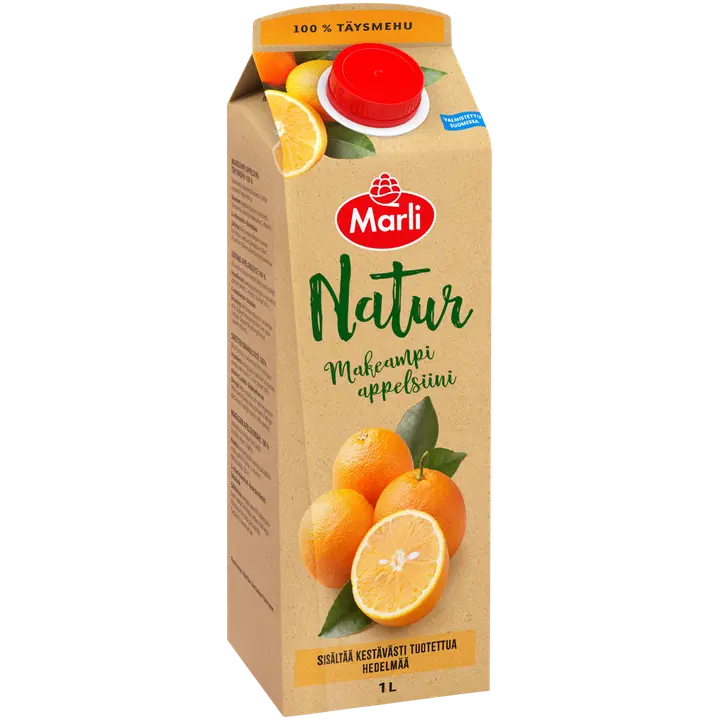 Marli Natur Makeampi appelsiinitäysmehu 100% 1 L