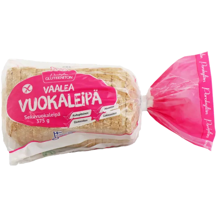 Porokylän Vaalea vuokaleipä 375 g sekavuokaleipä gluteeniton