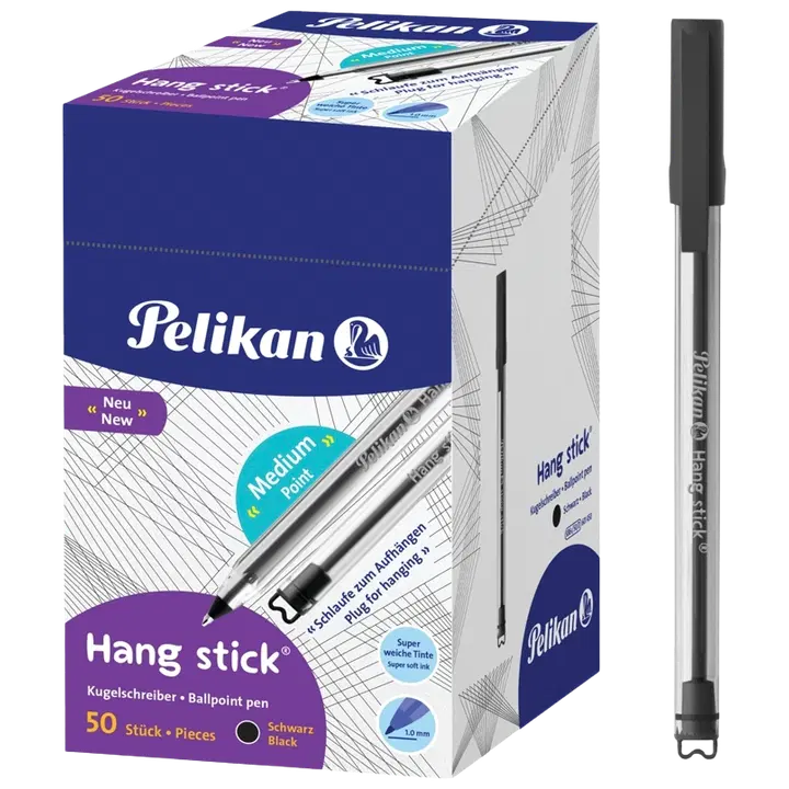 Pelikan pastapliiats, hang stick, must