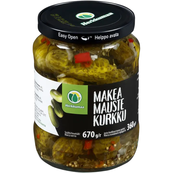 Herkkumaa Makea maustekurkku 670/360 g
