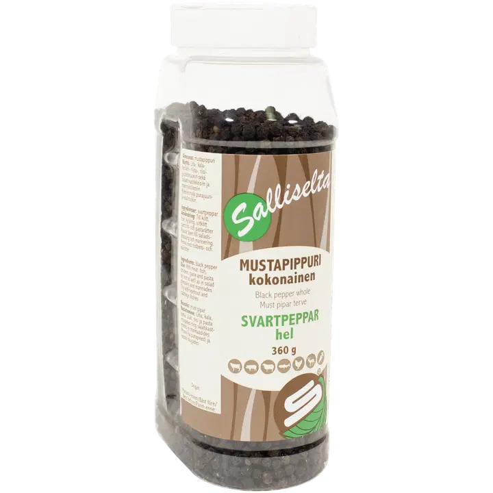Salliselta Mustapippuri kokonainen 360g