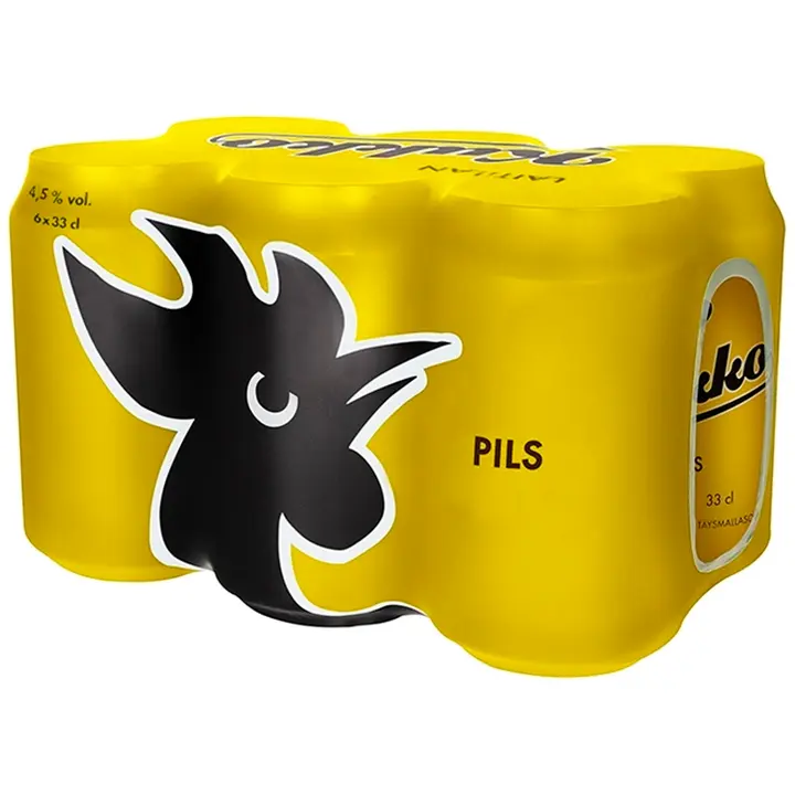 6 x Laitilan Kukko Pils 4,5 til-% 0,33L olut