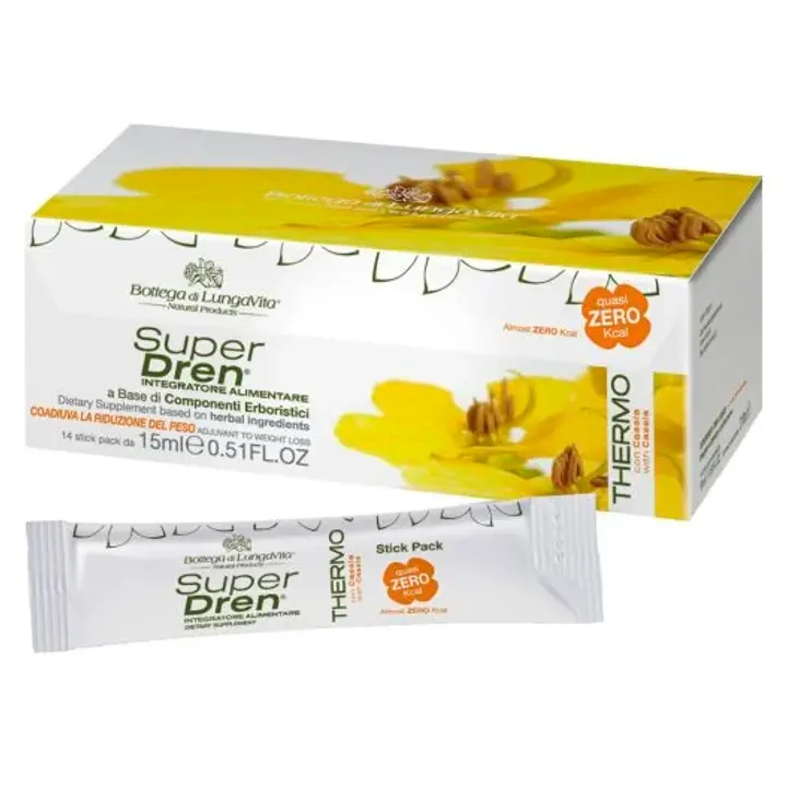 SuperDren Thermo Zero kcal ainevahetust kiirendav ja söögiisu vähendav toidulisand 14 tk