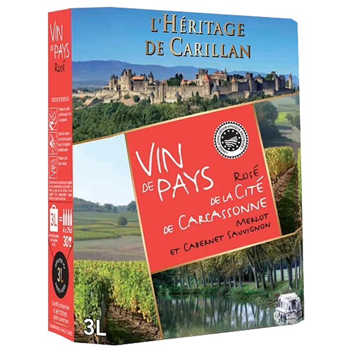 L´Heritage De Carillan Rose Merlot Cab. Sauvignon KGT vein 3l