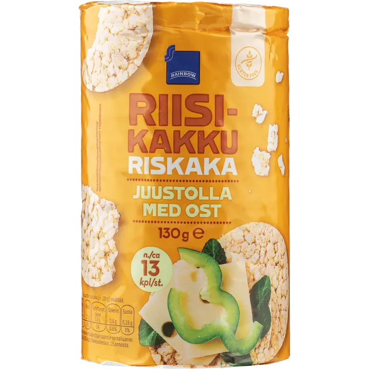 Rainbow juustu-riisi vahvlid 120 g