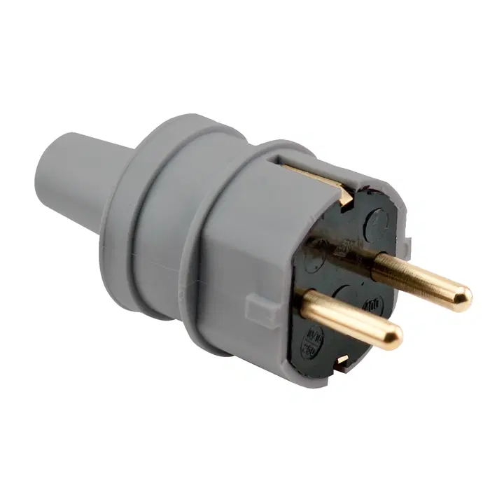 Gelia pistotulppa maadoitettu IP44 harmaa