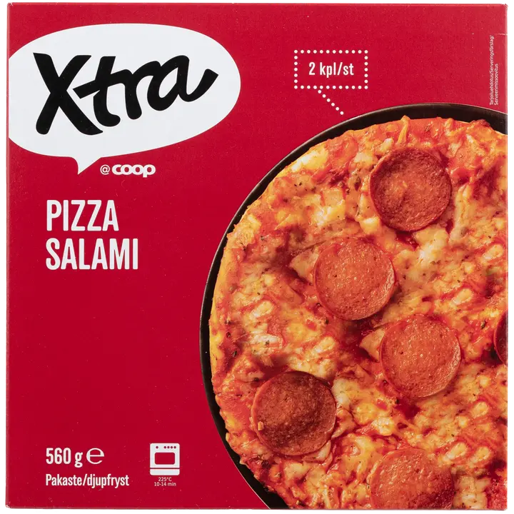 Xtra salamipizza 2 kpl 560 g pakaste