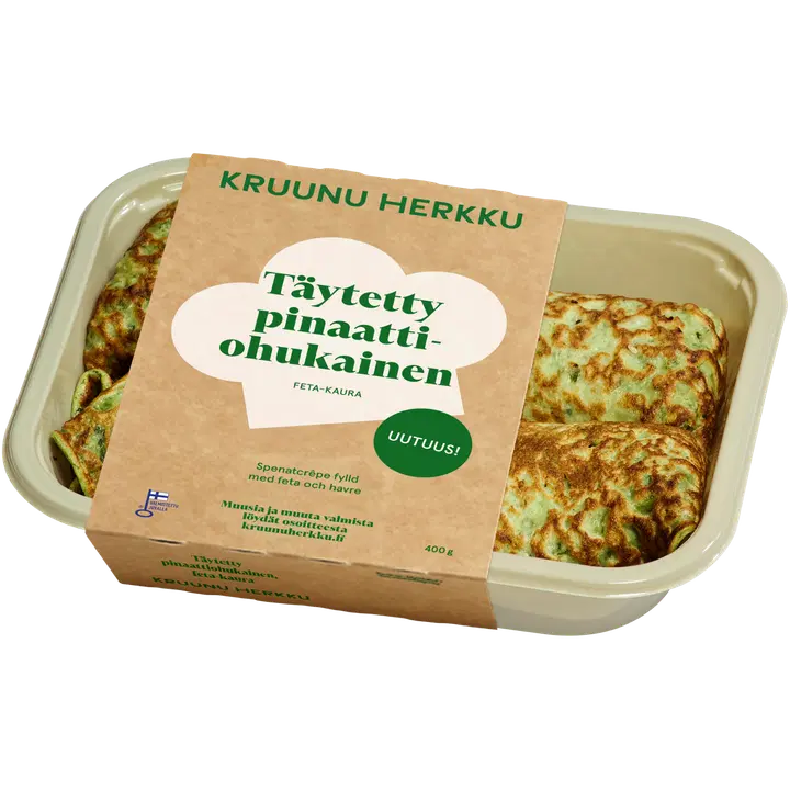 Kruunu Herkku Täytetty pinaattiohukainen feta-kaura 400g