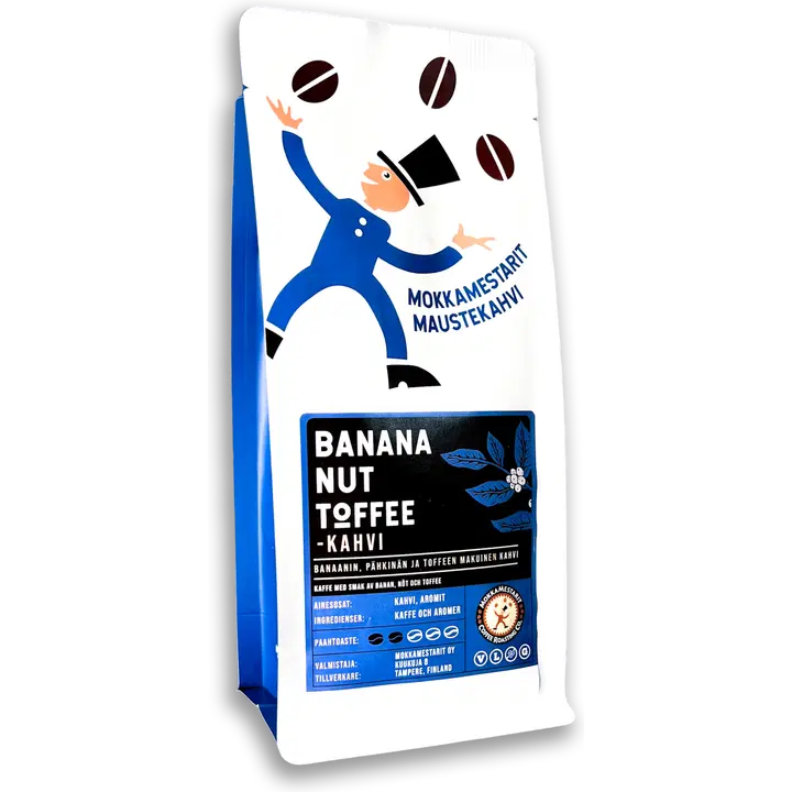 Mokkamestarit Banana Nut Toffee maustettukahvi 200g SJ