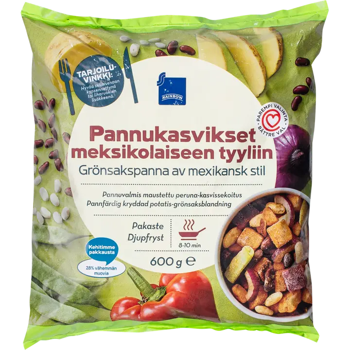 Rainbow 600g meksikolaiset pannukasvikset, pakaste