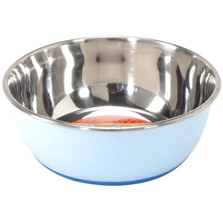 Camon teräs kuppi kumirenkaalla 500ml, värit: pinkki. sininen, valkoinen