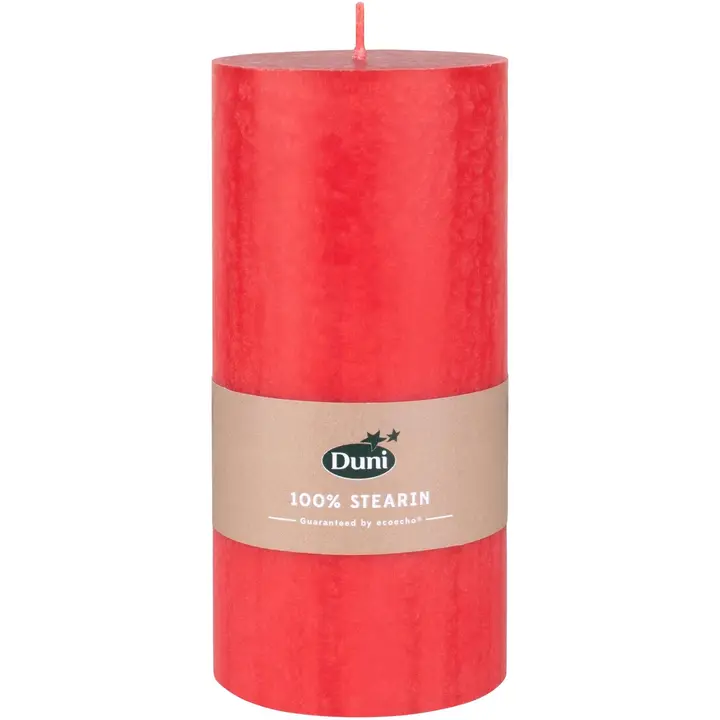 Duni 15x7cm 45h 100% steariinia punainen pöytäkynttilä x 84