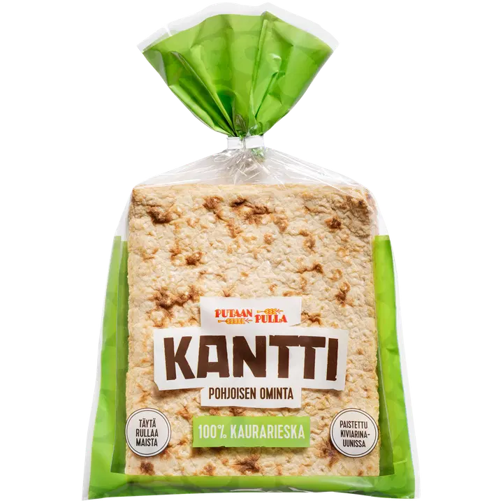 Putaan Pulla Kantti 100 % kaurarieska 3kpl/200 g täysjyväkaura rieska