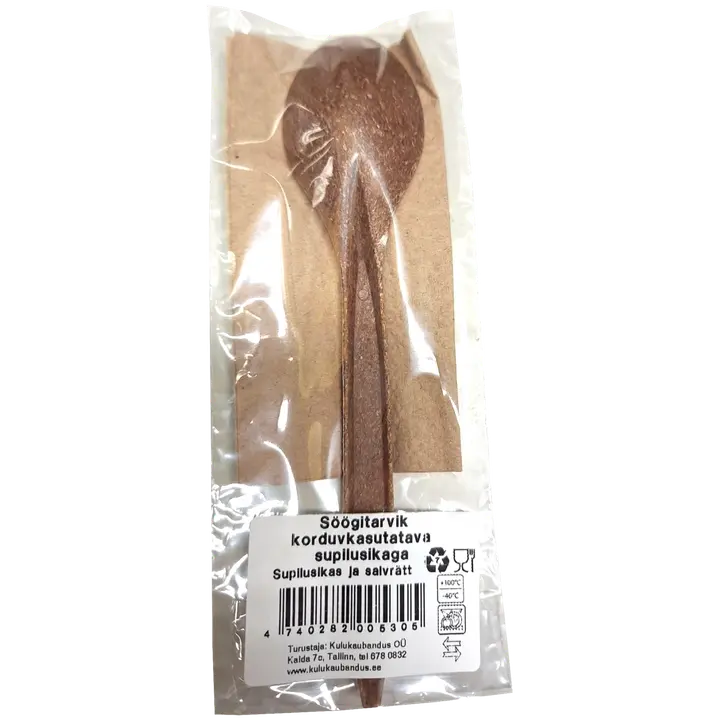 Kulukaubandus söögitarvik korduvkasutatava supilusikaga