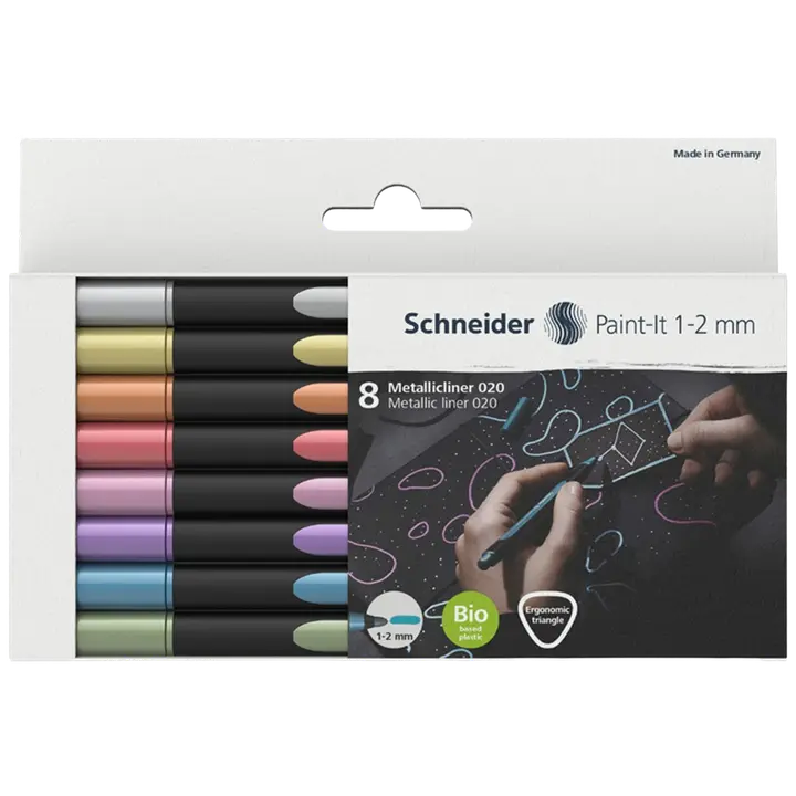 Metallik liner  1-2mm 8 tk assortii