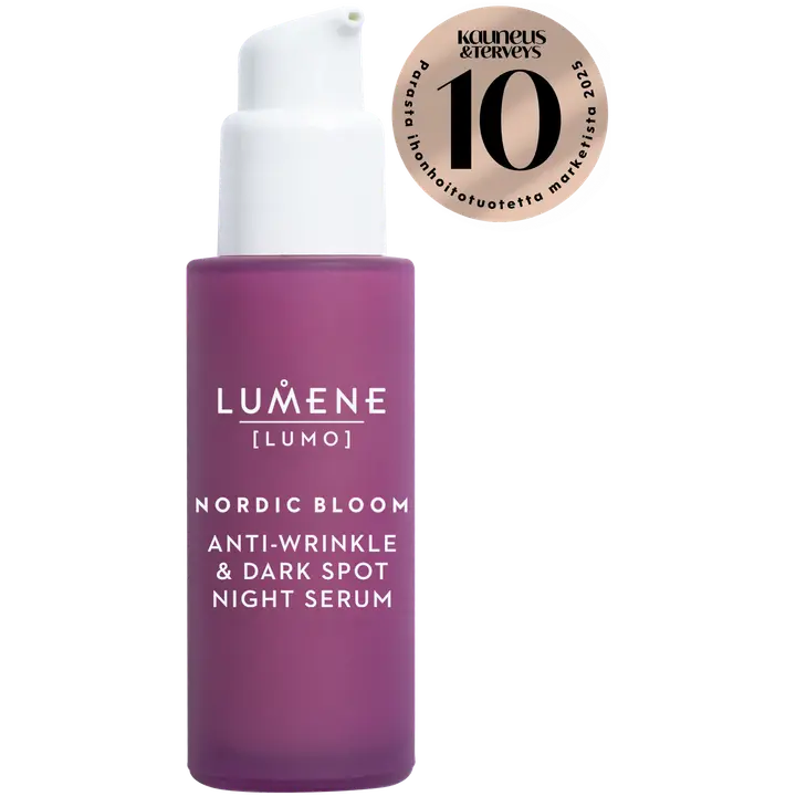 Lumene LUMO Silottava & pigmenttiläiskiä häivyttävä yöseerumi 30 ml