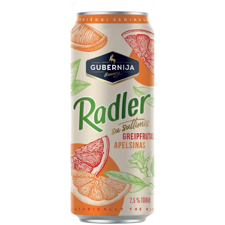 Gubernija Radler grapefruit orange alkohoolne jook 2,5%vol 500ml