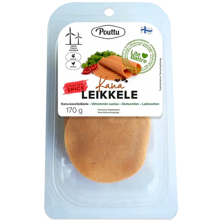 Pouttu Lite Bättre Chicken-vegetable cold cut Chorizo 170g