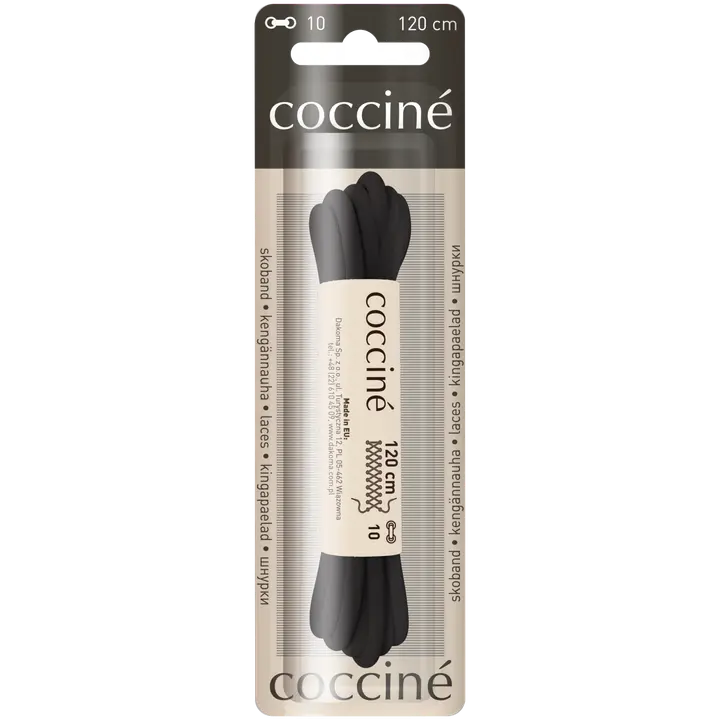 Coccine kengännauha 120 cm, musta