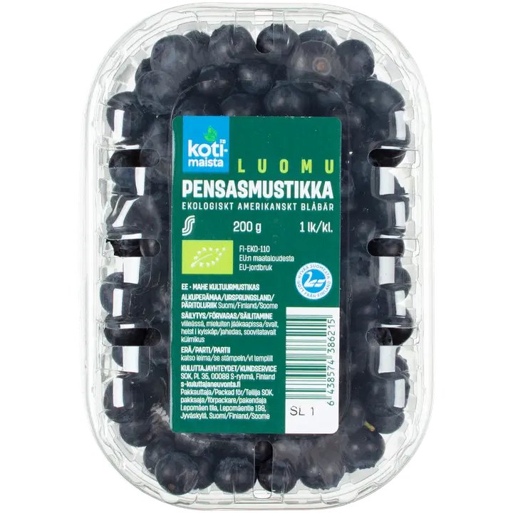 Kotimaista Pensasmustikka 200g Luomu