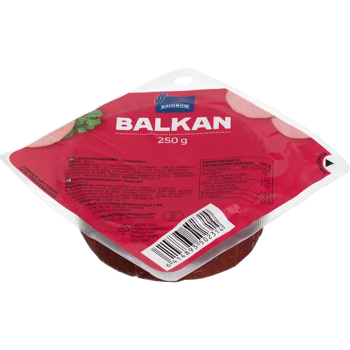 Rainbow Balkan 250 g leikkelemakkara viipale
