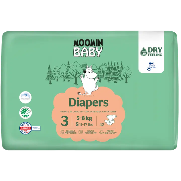 Moomin Baby teipmähkmed S3, 5-8 kg, 42 tk