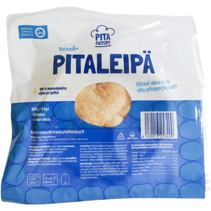 Pita Factory Pitaleipä 320 g - 4 kpl