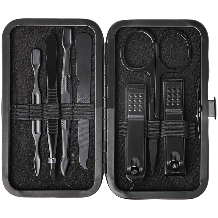 WE CARE ICON. kynsienhoitosetti, musta