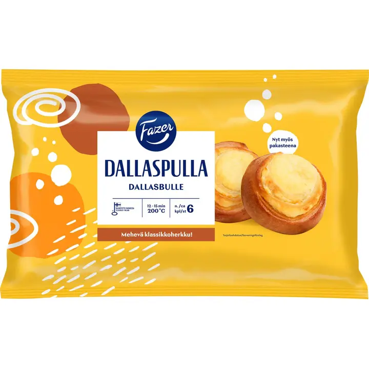 Fazer Dallaspulla 6kpl 582g, raakapakaste