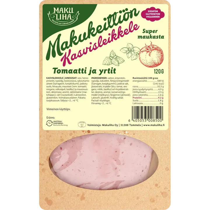 Makuliha Makukeittiön Kasvisleikkele Tomaatti ja Yrtit 120 g
