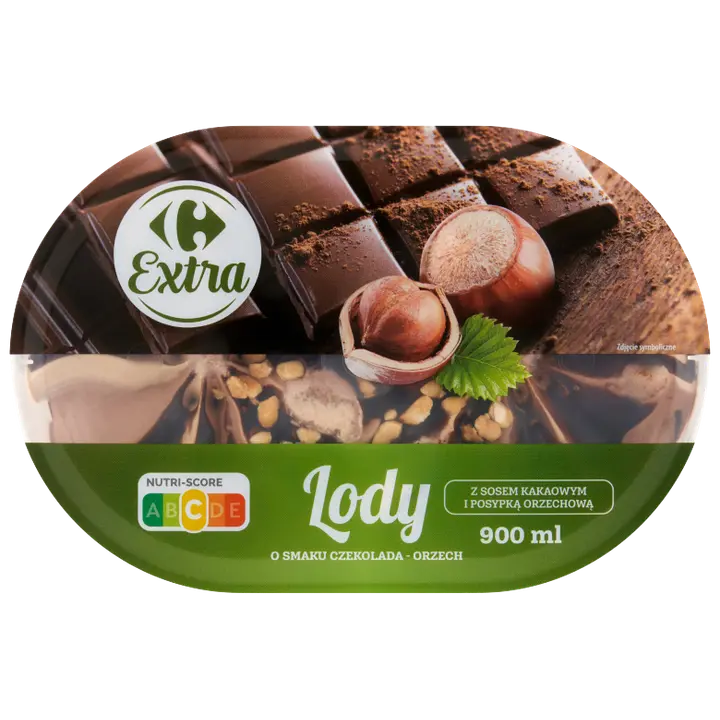 Carrefour Extra Šokolaadi-Pähklimaitseline Jäätis 900 ml